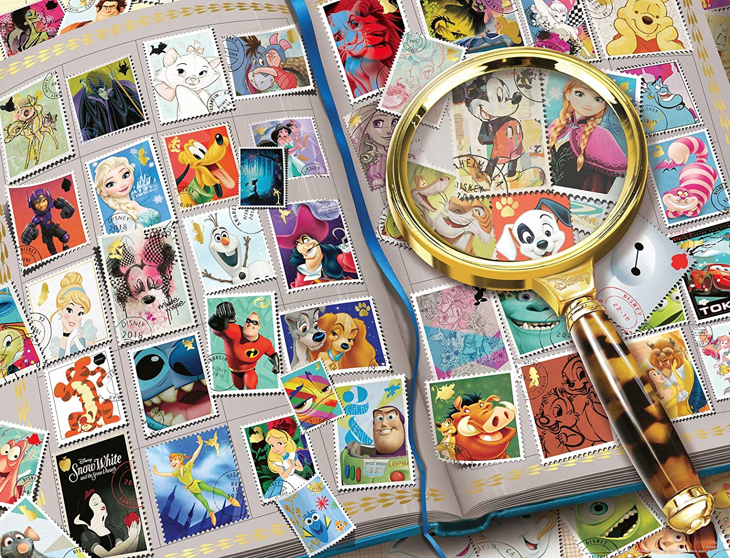 Пазл Альбом с марками с героями Disney 2000 элементов  